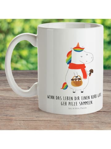 Mr. & Mrs. Panda Kindertasse Einhorn Pilz mit Spruch in Weiß