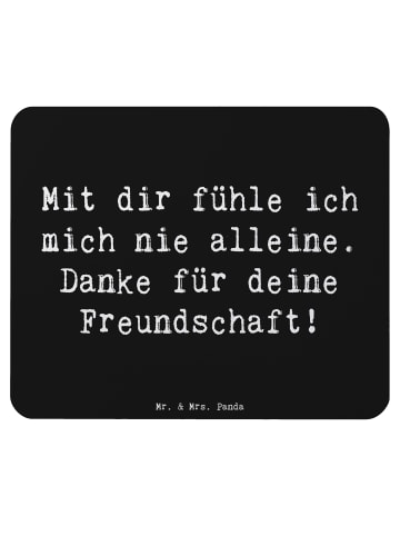 Mr. & Mrs. Panda Mouse Pad Spruch Beste Freundin mit Spruch in Schwarz