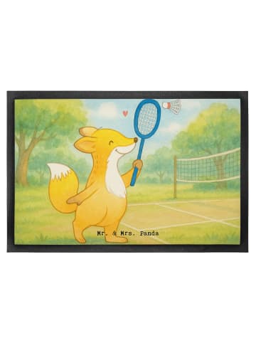 Mr. & Mrs. Panda Schmutzfangmatte Fuchs Federball spielen Design... in Weiß