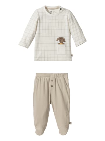 Sterntaler Set Langarm-Shirt und Hose Karo in beige