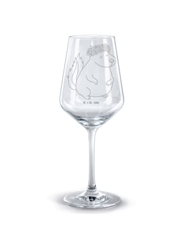 Mr. & Mrs. Panda Glas Rotwein Stinktier  ohne Spruch in Transparent