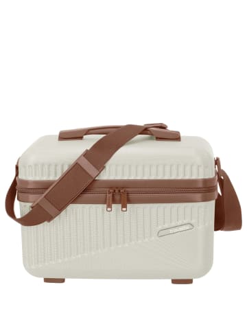 travelite Bali - Beautycase 36 cm (schwarz) in weiÃŸ/cognac