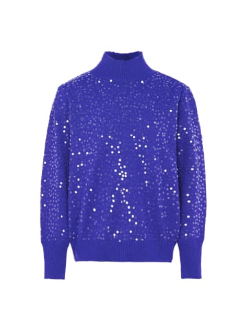 faina Damen Strickpullover Mit Pailletten in KÖNIGSBLAU