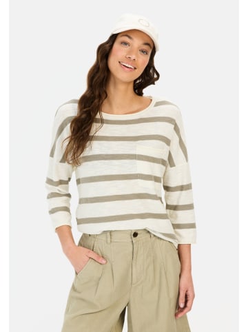Camel Active Rundhals Pullover aus Baumwolle in Grün