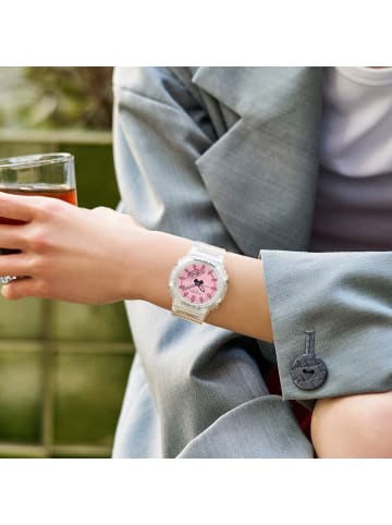 Casio G-Shock Classic Ana-Digi Armbanduhr Transparent/Rosa Pink / Weiß
