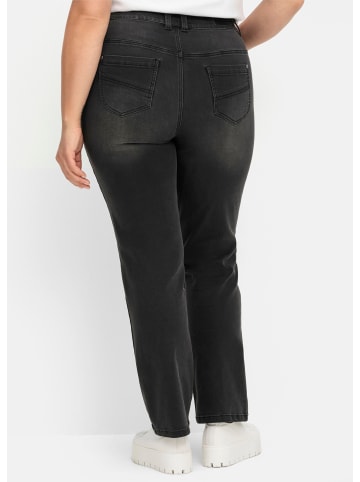 sheego Jeans in black denim