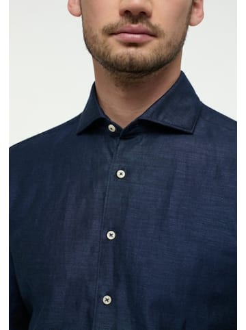 Eterna Langarm Business Hemd für Herren in blau