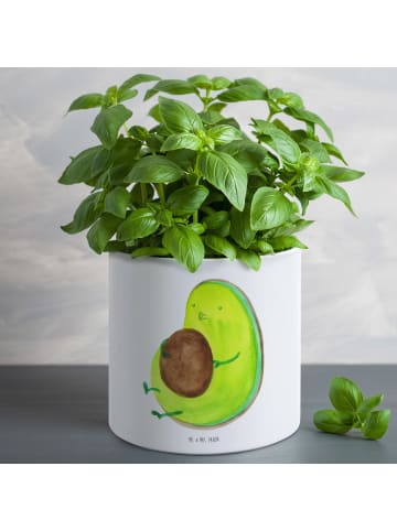 Mr. & Mrs. Panda Blumenübertopf Avocado Pfeifen ohne Spruch in Weiß