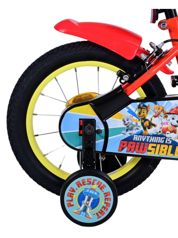 Volare Kinderfahrrad Paw Patrol 14 Zoll, ohne Rücktrittbremse in rot