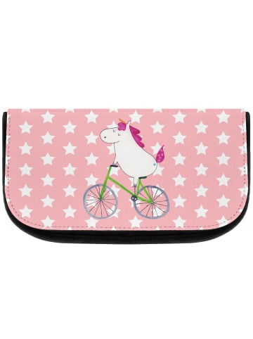 Mr. & Mrs. Panda Badtasche Einhorn Radfahrer ohne Spruch in Rot Pastell