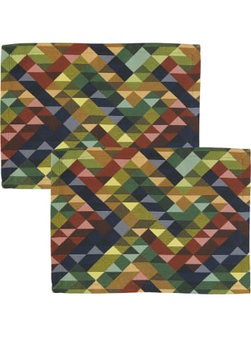 Sander Jacquard, Gewebt Tischset 2er-Pack Salsa in bunt-blau