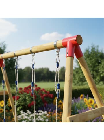 relaxdays Schaukelverbinder in Rot - 90°