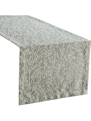 Erwin Müller Jacquard, Baumwollmischung, Gewebt Tischläufer Malaga in taupe