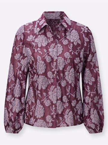 WITT WEIDEN Langarm-Bluse in burgund-flieder-gemustert