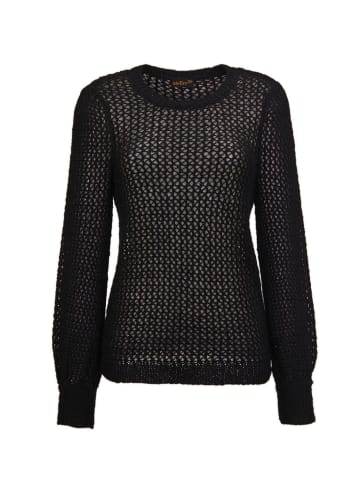 GOLDNER Kurzgröße:  Pullover Netz-Pullover mit Pailletten in schwarz