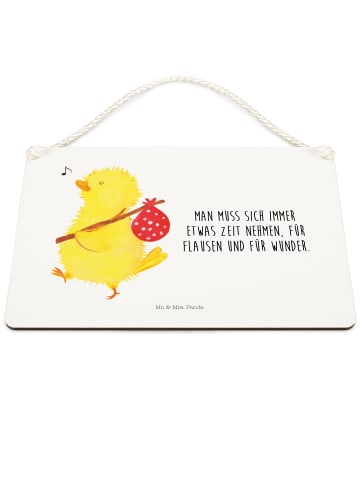 Mr. & Mrs. Panda Schild Küken Wander mit Spruch in Weiß