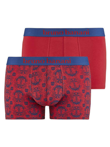 Bruno Banani Boxershort 2er Pack in Rot/Blau