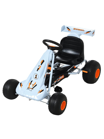 HOMCOM Gokart Tretauto in Hellblau 97L x 66B x 59H cm