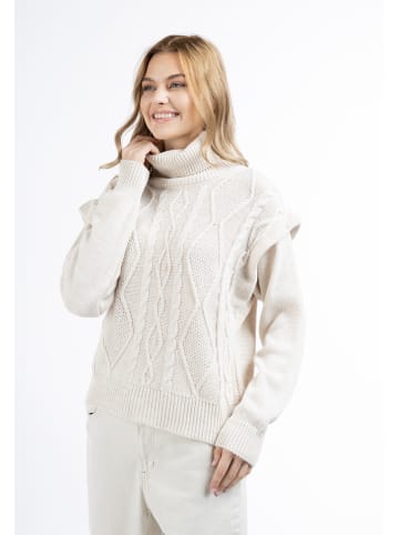 DreiMaster Damen Strickpullover in WOLLWEISS