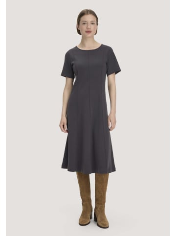 Hessnatur Hessnatur Jersey Kleid Kniebedeckend Slim aus reiner Bio-Baumwolle in anthrazit