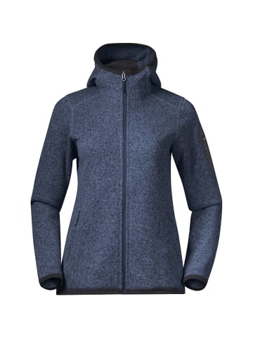 Bergans W KAMPHAUG KNITTED HOODIE in Blau