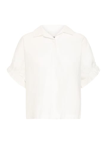 ICHI Kurzarm-Bluse IHSAMI Loose fit in Cloud Dancer