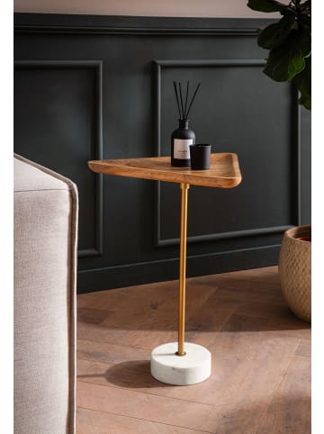 FineBuy Beistelltisch in Braun / Mango / 45x40x55