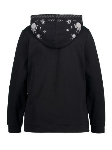 Ulla Popken Hoodie-Shirt in schwarz