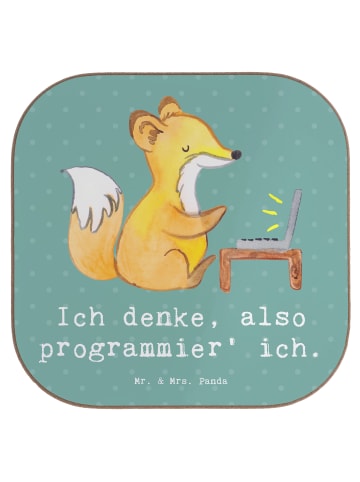 Mr. & Mrs. Panda gläseruntersetzer Denker Softwareentwickler mit... in Meeresbrise