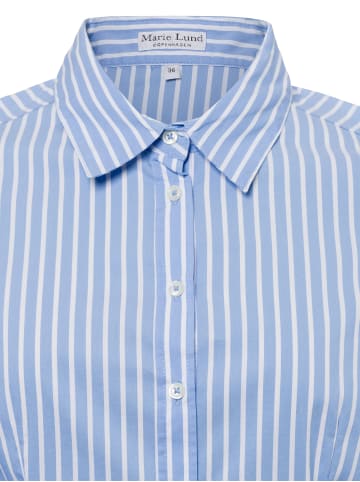 Marie Lund Bluse in hellblau weiß - 0004