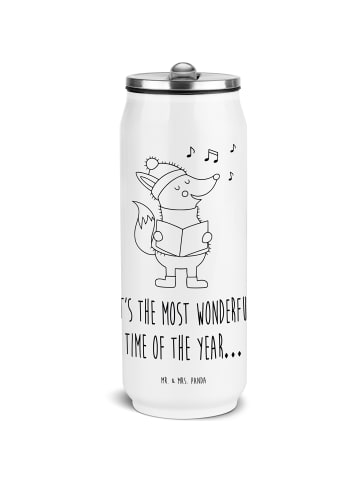 Mr. & Mrs. Panda Isolierflasche Fuchs Sänger mit Spruch in Weiß