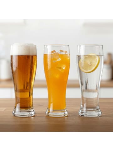 relaxdays 6x Bierglas in Transparent - 460 ml