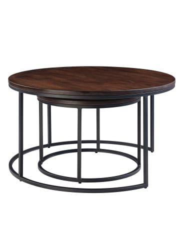 home24 Couchtisch Marias I (2er-Set) in Walnuss