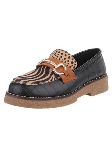 Ital-Design Halbschuh in Schwarz und Beige