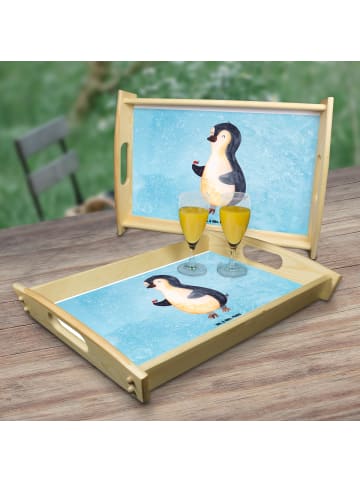 Mr. & Mrs. Panda Dekotablett Pinguin Marienkäfer ohne Spruch in Eisblau