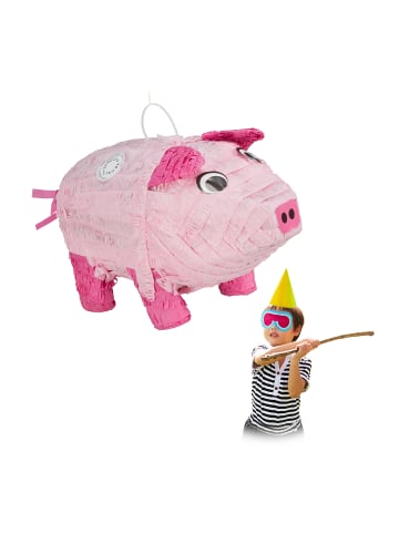 relaxdays Pinata Schwein in Rosa