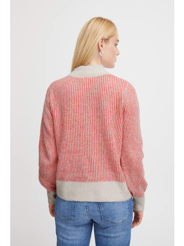 ICHI Strickpullover langarm IHKAMARA Loose fit in Calypso Coral
