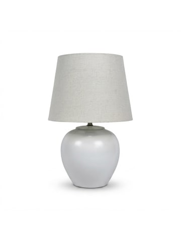 Tischlampe in Weiß/ Creme - (H)45 x Ø 30 cm