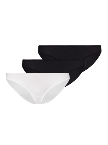 Hanro Mini Slip Ultralight in Schwarz / weiß