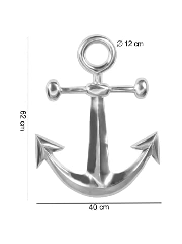 FineBuy Geweih in Silber / Aluminium / 40x4x63