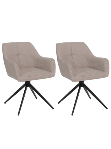 MCW 2er-Set Esszimmerstuhl O47, Beige