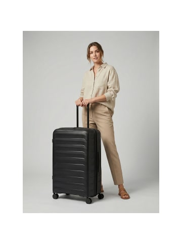 D&N Toronto 4 Rollen Trolley L 75 cm mit Dehnfalte black