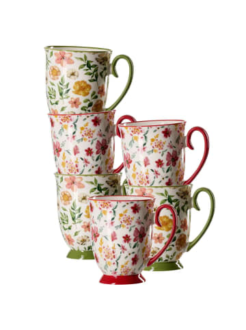 Ritzenhoff & Breker 6er Set Henkelbecher Malo 320 ml in grün-rot