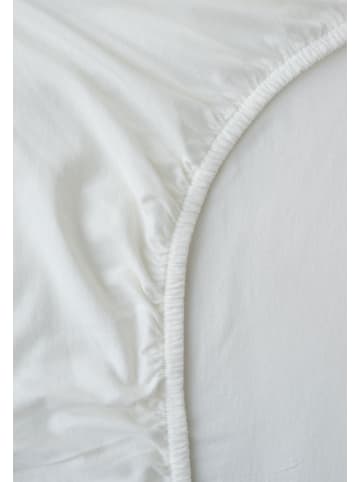 MELA Jersey Spannbetttuch Style PAMBAN in naturweiss