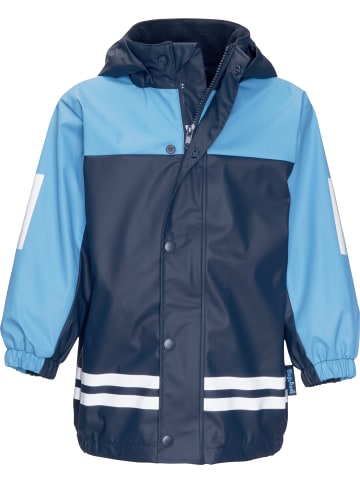 Playshoes Kinder Regenset "Regen-Anzug mit Fleece-Futter" in Blau