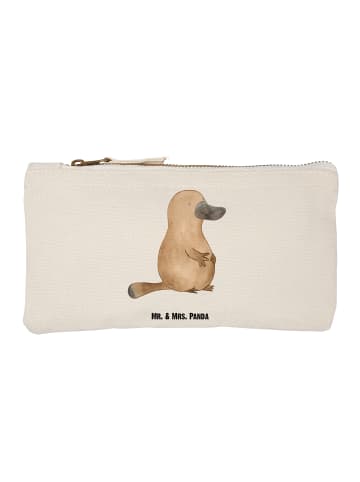 Mr. & Mrs. Panda Make-up-Tasche Schnabeltier Mut ohne Spruch in Weiß