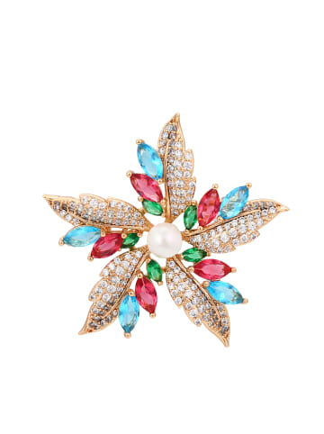faina Women Brooch in Rose Gold Pink