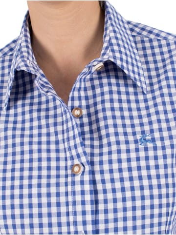 OS-Trachten Trachtenbluse 150000-2602 in blau