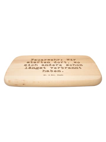 Mr. & Mrs. Panda Holzschneidebrett Spruch Feuerwehrmann Helden m... in Transparent