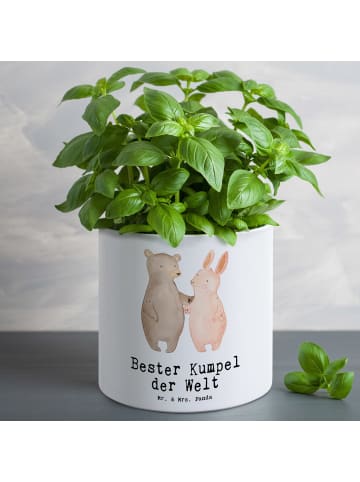 Mr. & Mrs. Panda Pflanzkübel Hase Bester Kumpel der Welt mit Spruch in Weiß